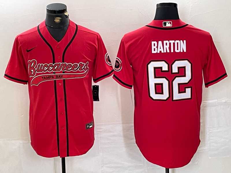 Men%27s Tampa Bay Buccaneers #62 Graham Barton Red Cool Base Stitched Baseball Jersey->tampa bay buccaneers->NFL Jersey